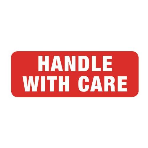 Handle With Care Labels (89x32mm) - Indigo Supplies Ltd