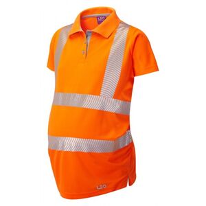 Leo PM03-O Lovacott Maternity Short Sleeve Polo Orange - Indigo Supplies Ltd