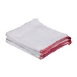 Cloth Dishcloth Standard Red Edge 30x30CM (Pack 10) - Indigo Supplies Ltd