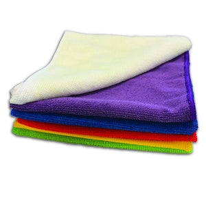 Microfibre Cloth Multi Colour 40x40CM (Pack 6) - Indigo Supplies Ltd