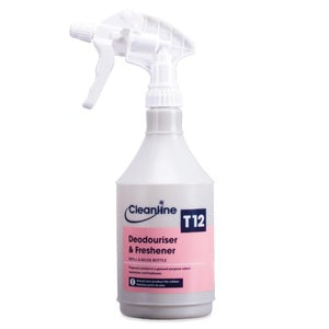 Cleanline T12 Deodouriser & Freshener Trigger Bottle (Empty) 750ML - Indigo Supplies Ltd