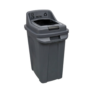 CleanWorks Recycling Bin Open Top for Metal & Cans 70 Litre - Indigo Supplies Ltd