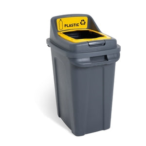 CleanWorks Recycling Bin Open Top for Plastic 70 Litre - Indigo Supplies Ltd