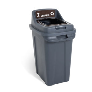 CleanWorks Recycling Bin Open Top for Food & Organic 70 Litre - Indigo Supplies Ltd