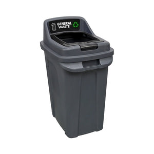 CleanWorks Recycling Bin Open Top for General Waste 70 Litre - Indigo Supplies Ltd
