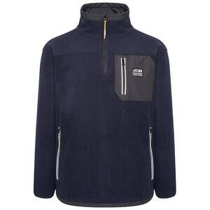 JCB Trade Heavyweight 1/4 Zip Fleece Navy - Indigo Supplies Ltd