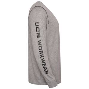 JCB Workwear Banner L/S Tshirt Grey - Indigo Supplies Ltd