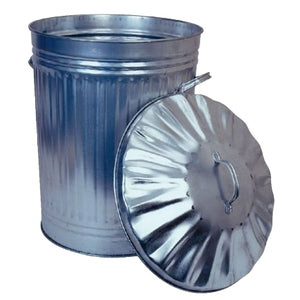 Galvanised Stackable Tapered Bin c/w Standard Lid 86 Litre - Indigo Supplies Ltd