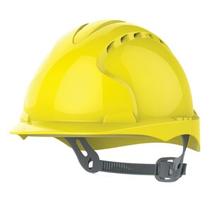 JSP EVO 2 Helmet with Slip Ratchet Vented Yellow - Indigo Supplies Ltd