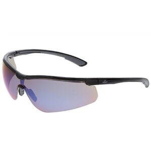 MCR Klondike Plus Safety Glasses Black Frame Blue Lens - Indigo Supplies Ltd