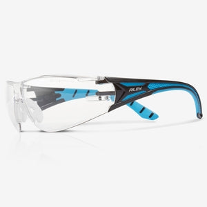 Riley Stream Blue K&N Rated Safety Glasses Clear Lens - Indigo Supplies Ltd