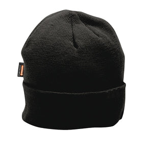 Portwest B013 Beanie Knitted Thermal Lined Hat Black - Indigo Supplies Ltd