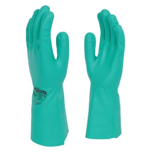 Nitri-Tech Flocklined Gloves Green - Indigo Supplies Ltd