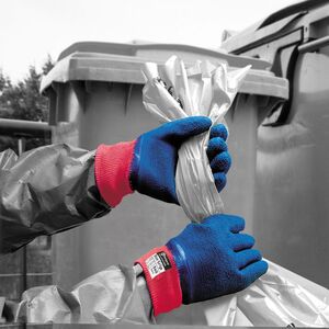 Polyco 840 Fully Coated Grip Natural Latex Glove Blue - Indigo Supplies Ltd