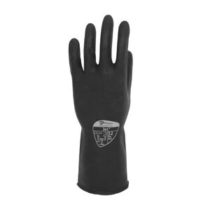 Heavy Duty Natural Rubber Flock Linked Glove 31CM - Indigo Supplies Ltd