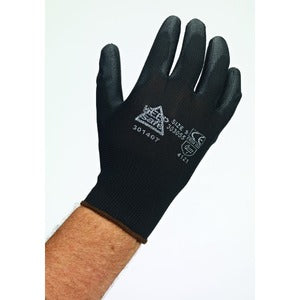 KeepSAFE GLO164 PU Palm Coated Glove Black - Indigo Supplies Ltd