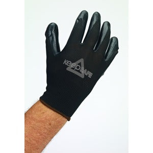KeepSAFE GLO168 Nitrile Palm Coated Glove Black - Indigo Supplies Ltd