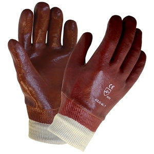 KeepSAFE GLO44 Single Dip PVS Fully Coated Glove Red - Indigo Supplies Ltd