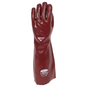 Heavyweight PVC Chemical Resistant Gauntlet Red 45CM - Indigo Supplies Ltd
