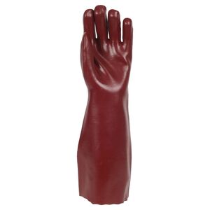 Heavyweight PVC Chemical Resistant Gauntlet Red 45CM - Indigo Supplies Ltd
