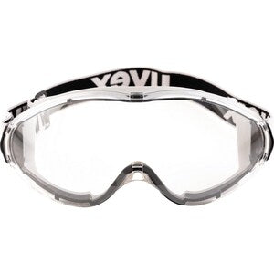 Uvex Ultrasonic Clear Lens Wide Vision Black/Grey Goggle - Indigo Supplies Ltd