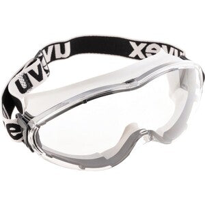 Uvex Ultrasonic Clear Lens Wide Vision Black/Grey Goggle - Indigo Supplies Ltd
