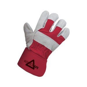 KeepSAFE GLO6SPR Split Leather Rigger Glove Red - Indigo Supplies Ltd