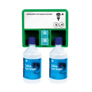 Reliance Medical 906 Eyewash Station c/w 2 Bottles & Mirror - Indigo Supplies Ltd