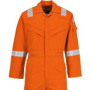 High Visibility Flame Retardant Coverall Orange - Indigo Supplies Ltd