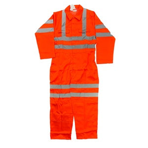 KeepSAFE Rail Industry High Visibility Boilersuit Orange - Indigo Supplies Ltd