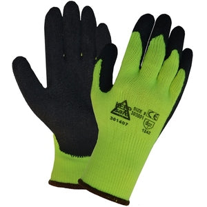 KeepSAFE High Visibility Insulated Latex Palm Coated Builders Grip Glove - Indigo Supplies Ltd