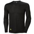 Helly Hansen 75105_990 Lifa Crewneck Base Layer Top Black - Indigo Supplies Ltd