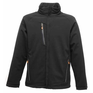 Regatta TRA670 Apex Softshell Jacket Black - Indigo Supplies Ltd