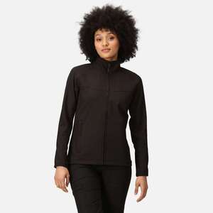 Regatta TRA645 Women's Uproar Interactive Softshell Jacket Black - Indigo Supplies Ltd