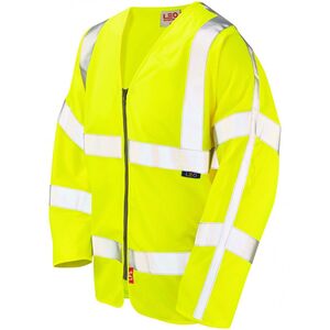 High Visibility 3/4 Sleeved FR Zipped Front Waistcoat EN14116 Yellow - Indigo Supplies Ltd