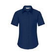 65014 Ladies Short Sleeve Poplin Shirt Navy - Indigo Supplies Ltd