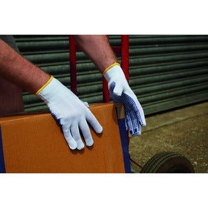 KeepSAFE Pick & Go Dots On Palm Glove Blue - Indigo Supplies Ltd