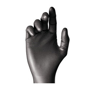 Juba Grippazz Heavy Duty Nitrile Disposable Glove Black (Pack 50) - Indigo Supplies Ltd