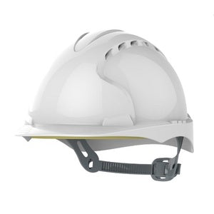 JSP EVO2 Mid-Peak Vented Safety Helmet, White - Indigo Supplies Ltd