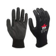 PU Palm Coated Knit Wrist Glove Black - Indigo Supplies Ltd