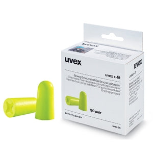 Uvex 2112013 X-fit Uncorded Ear Plugs SNR37 (50 Pairs) - Indigo Supplies Ltd