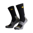 Totectors Work Crew Socks Black & Grey (Pack 5 Pairs) - Indigo Supplies Ltd