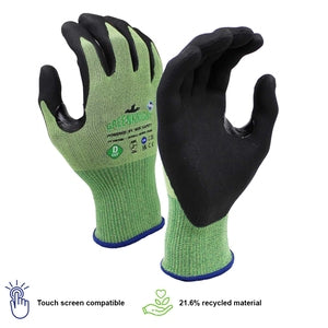 MCR CT1081NM Greenknight Nitrile Micro Foam Glove Cut D + Header - Indigo Supplies Ltd