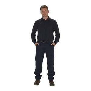 Endurance Long Sleeve Polo Shirt Navy - Indigo Supplies Ltd
