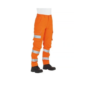 KeepSAFE Women's High-Visibility Combat Trousers Orange - Indigo Supplies Ltd