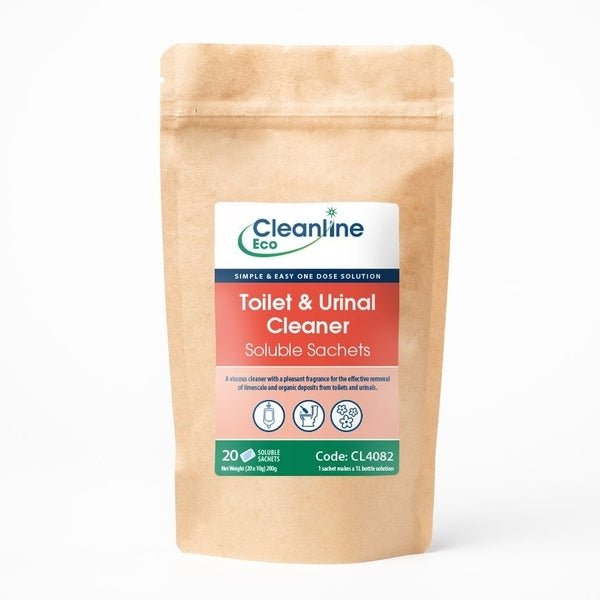 Cleanline Eco Toilet & Urinal Cleaner Soluble Sachets (Pack 20) - Indigo Supplies Ltd