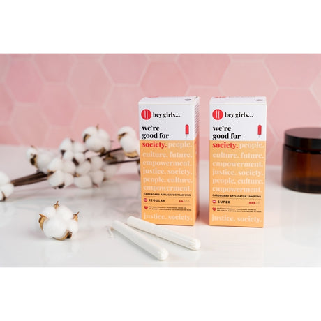 Hey Girls Tampon Cardboard App Regular (Box 16) - Indigo Supplies Ltd