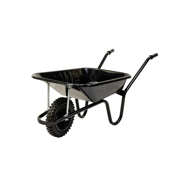 Contactor Wheelbarrow with Solid Tyre Black 85 Litre - Indigo Supplies Ltd