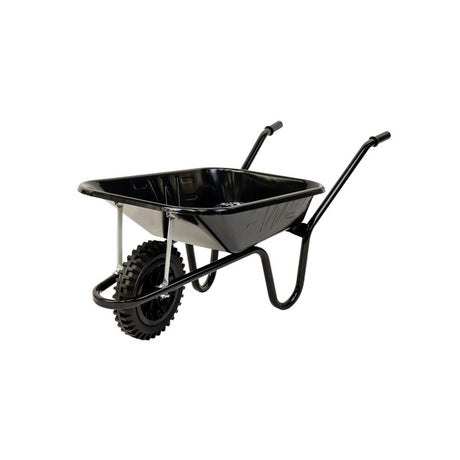 Contactor Wheelbarrow with Solid Tyre Black 85 Litre - Indigo Supplies Ltd