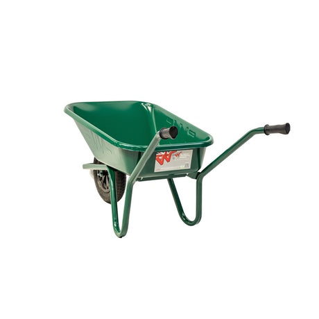 Endurance Heavy Duty Wheelbarrow with Pneumatic Tyre Green 90 Litre - Indigo Supplies Ltd